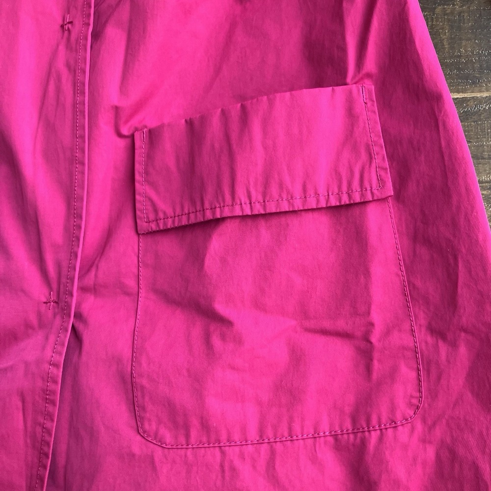 TRIBAL Womens Jacket Coat Size 4 Pink Stand Collar Lined Front Pockets - Picture 5 of 10